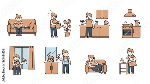 Collection of Daily Life Activities and Home Scenes.