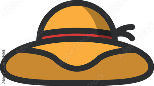 Sun Hat Icon A Stylish Accessory for Summer and Outdoor Adventures