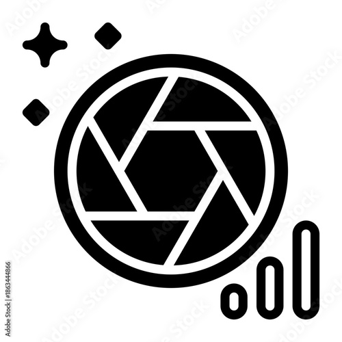 camera icon, glyph icon style