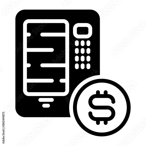 vending machine icon, glyph icon style