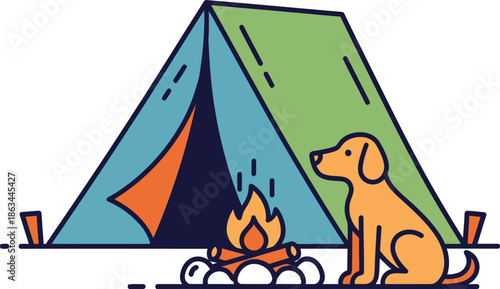Survival Camping Dog Tent Campfire