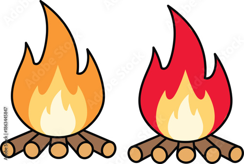 Outdoor Fire Campfire Flame Camping Nature