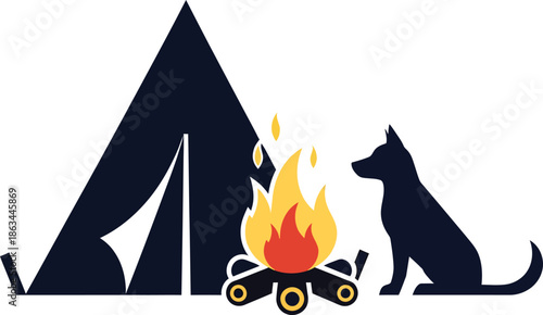 Adventure Camping Dog Campfire Tent Outdoor