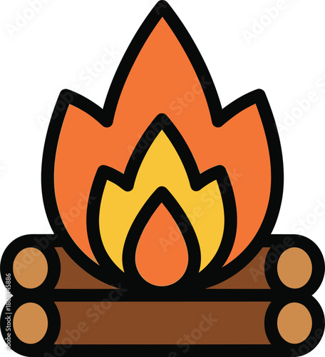 Camping Campfire Flame Night Outdoor Nature