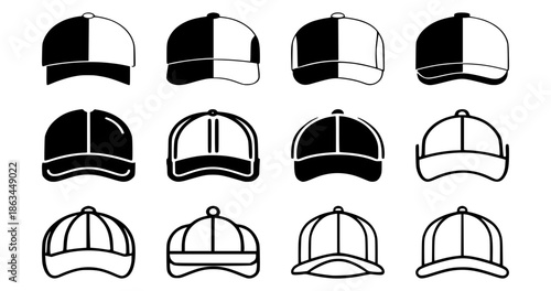 cap icon on white background	