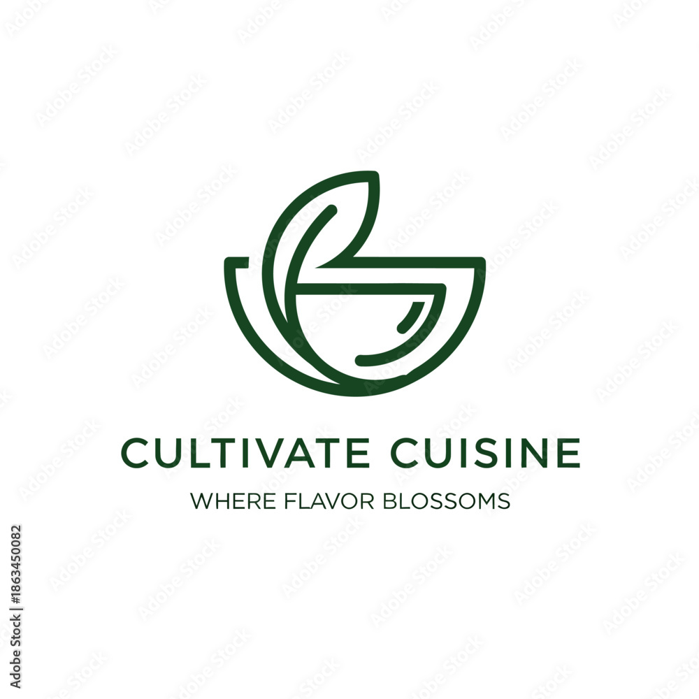 Fototapeta premium Agricultural Company Logo Template with Wheat and Leaves.