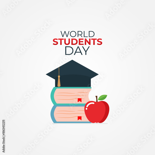 vector graphic of World Students Day ideal for World Students Day celebration