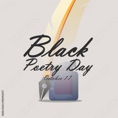 vector graphic of Black Poetry Day ideal for Black Poetry Day celebration