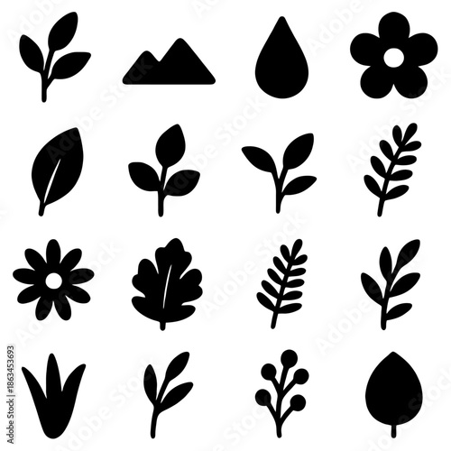 Botanical Icon Collection: A meticulously curated collection of botanical icons, capturing the essence of nature's elegance.