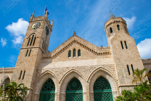 Parliament Building and Museum on Broad Street in historic city center of Bridgetown, Barbados. Historic Bridgetown and its Garrison is a UNESCO World Heritage Site.