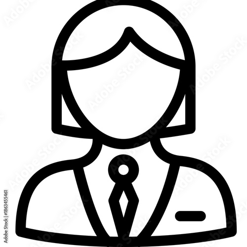 A professional woman in business attire is confidently standing in a modern corporate environment.