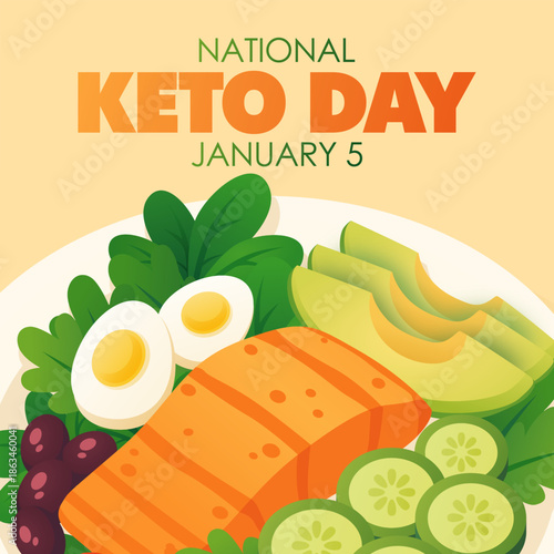 vector graphic of National Keto Day ideal for National Keto Day celebration