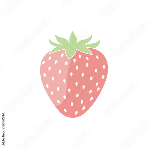 Simple and Fresh Strawberry Icon Vector Illustration Capturing the Essence of Sweetness and Healthy Eating, Ideal for Graphic Design Projects and Culinary Themes