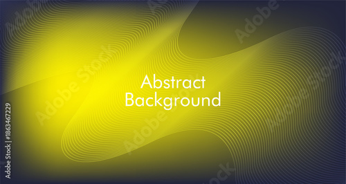 Abstract Yellow and Blue Gradient Background with Flowing Lines