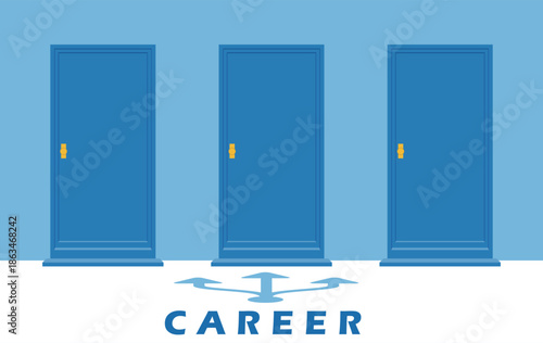 Deciding on a Career Change: Choosing a Future Path Between Three Doors