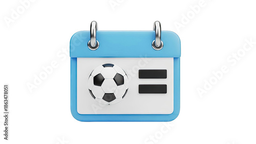 Soccer Ball on Calendar Icon