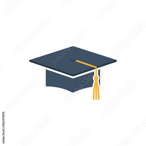 Graduation Cap Icon with Tassel Symbolizing Academic Achievement and Commencement Ceremonies