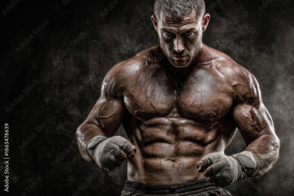 Obraz premium Testosterone increases aggression, modulating serotonin and cortisol levels.