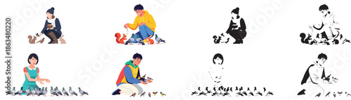 Electrician workers with safety gear and power lines