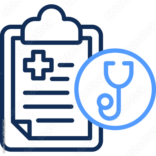 Medical Diagnosis line color icon