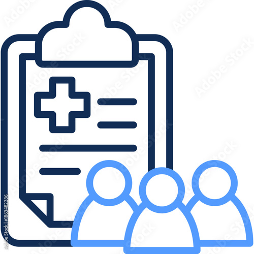 Clinical Trials line color icon