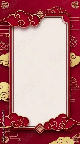 border chinese new year , luxury decoration
