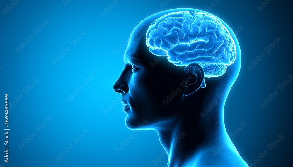 Obraz premium Digital brain concept, ideal for a black vector logo, symbolizing neural networks, thought, and intelligence