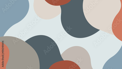 Vibrant abstract shapes in modern design aesthetic