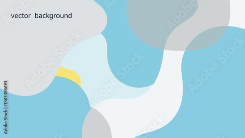 Modern abstract vector background with blue and gray shapes