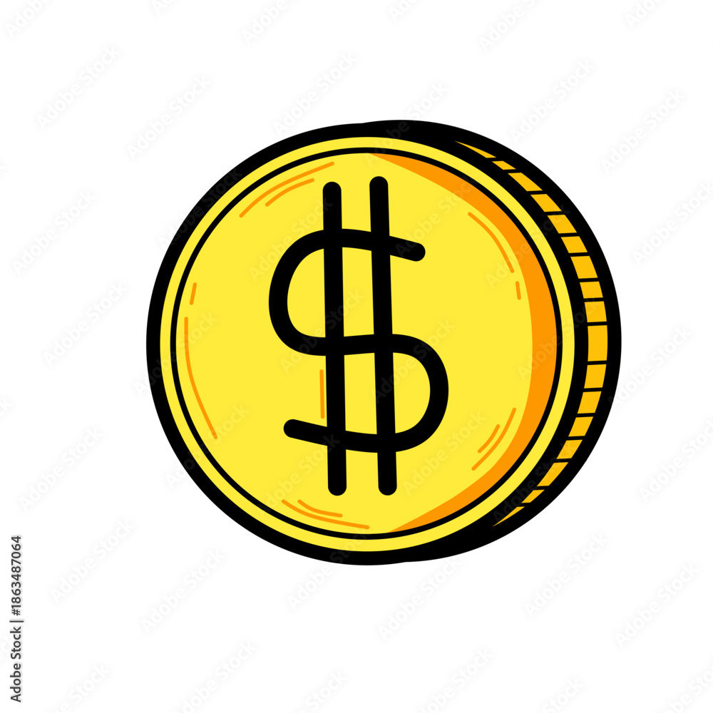 Obraz premium golden dollar sign