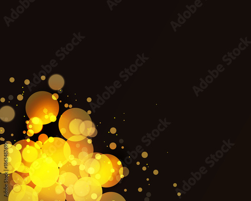 Luxury Golden Sparkle Bokeh Dark Background