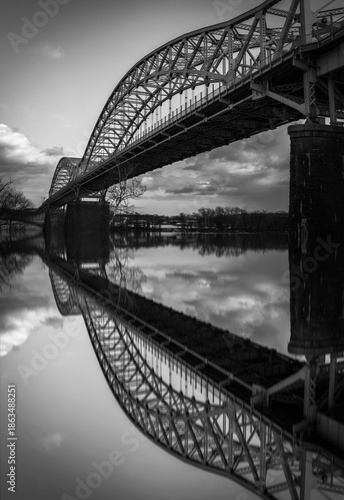 Canvastavla The Arrigoni Bridge, a historic steel arch bridge opened in 1938 and featured on a U