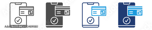 online payment icon set multiple style