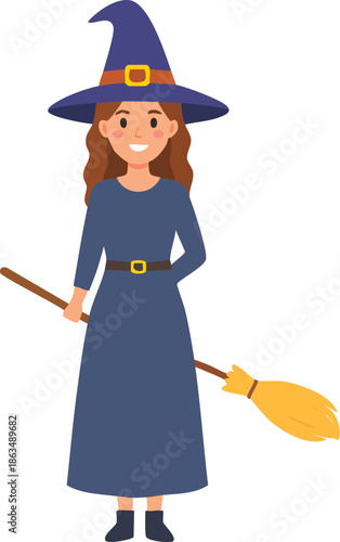 witch with a broom