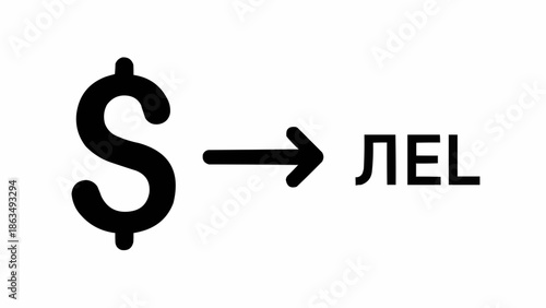 Dollar sign converting to Albanian Lek symbol.