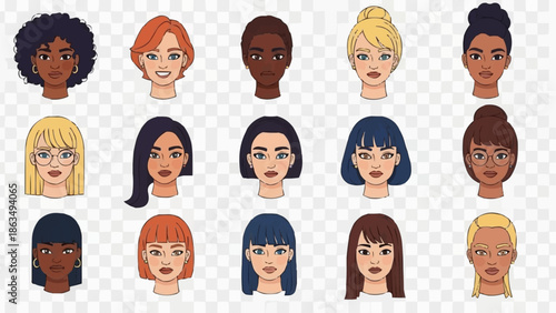 Diverse Women Faces - A Collection of Unique Portraits.