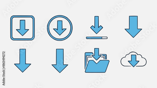 Download Icons Set - Arrow Symbols for Web and App Design.