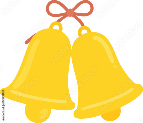 christmas bells isolated on white