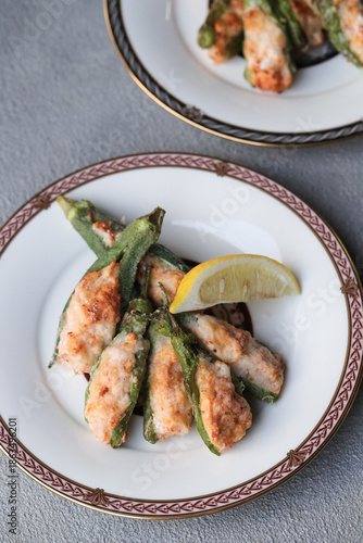 	ししとうの海老包み焼き