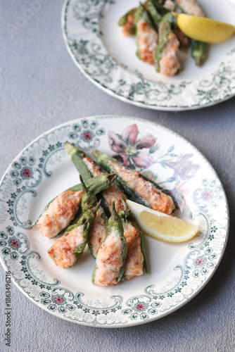 	ししとうの海老包み焼き