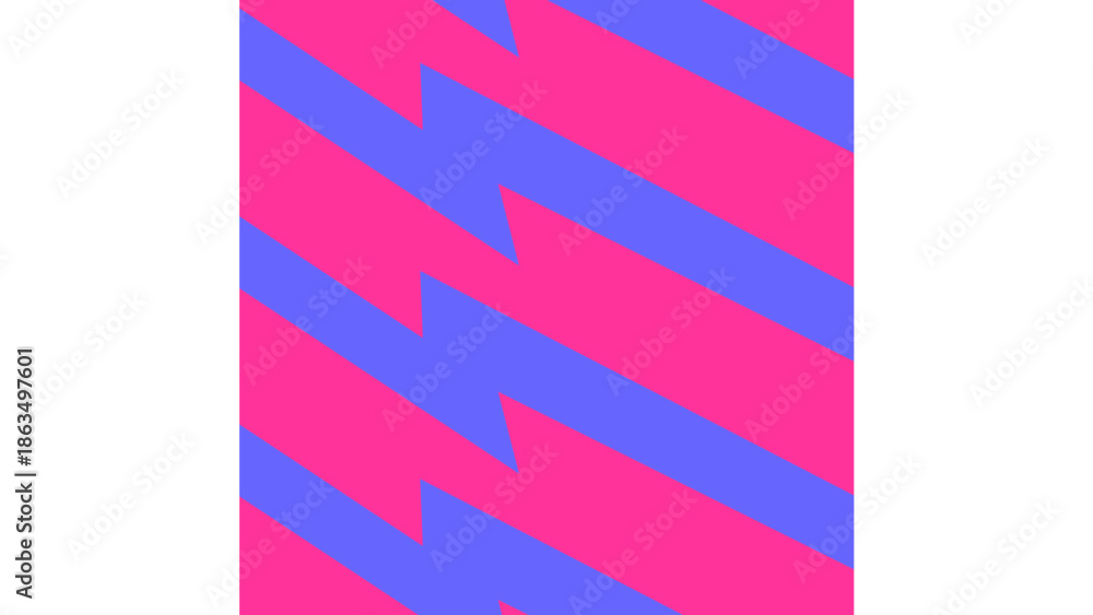 Fototapeta premium Pink Blue Zigzag Pattern Animation 