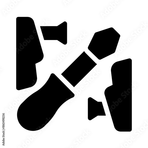 Screwdriver and two screws tools for hardware assembly projects. Suitable for DIY, construction, repair, maintenance, and renovation concepts in design projects.
