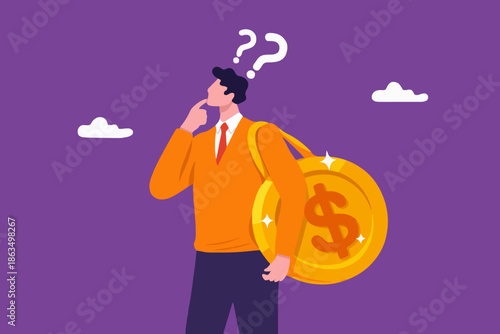 Thinking about money concept