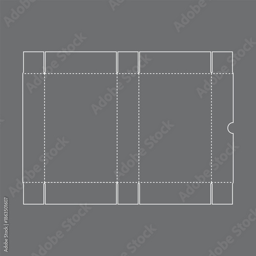 die, die cut, cardboard box die line, box die-line, die-line, box die line, die line template