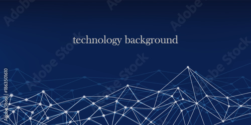 Abstract technology background with connecting lines. Global network connections, digital technology, and communication concepts. vector ilustration.