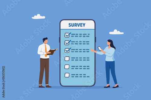 People Taking A Survey