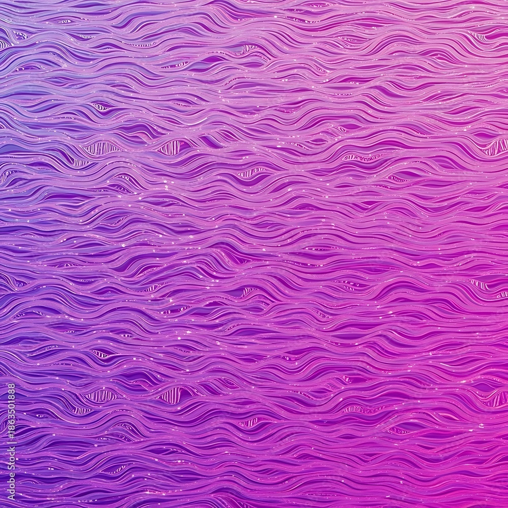 Fototapeta premium Vibrant purple and magenta abstract texture composed of interwoven, flowing, wavy lines