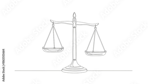 Simple line drawing of a balance scale