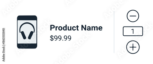 Online Shopping Cart Item with Product Details