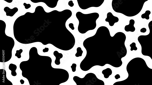 Cow pattern with black and white spots